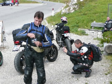 Erich und Karli am Passo di Falzarego